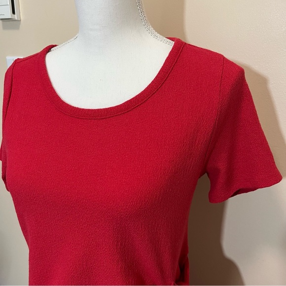 A Pea In The Pod Ruffle Hem Side Tie Maternity Dress - Picture 4 of 12